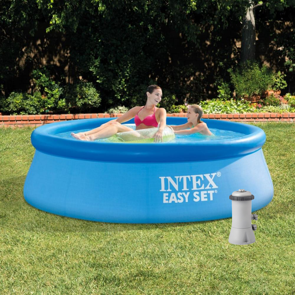 Intex Easy Set 244x76cm felfújható peremű medence vízforgatóval