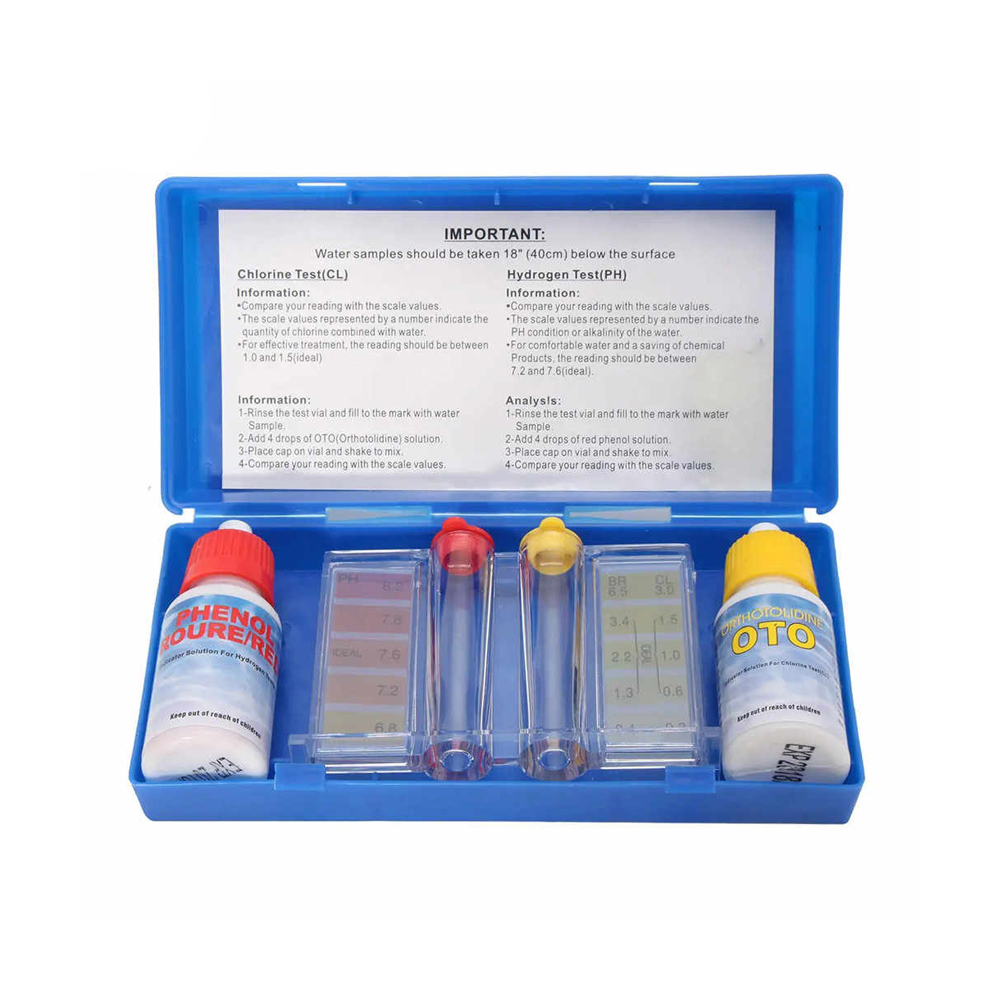 PurePool 3in1 folyadékos vízelemző teszt készlet - pH - klór - bróm méréshez